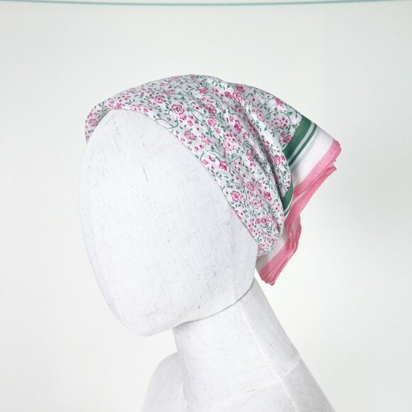 Vintage Floral Scarf Wrap Hair Accessory Romantic Feminine Euro Girl Bandana - Picture 9 of 10